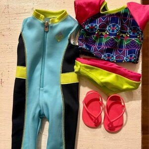 American Girl dive and swim suit set